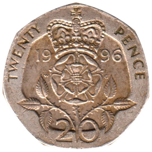 20 pence, 1996 Reverse