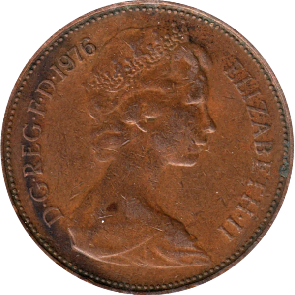 2 pence, 1976 Obverse