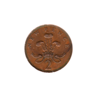 Preview 2 pence, 1976 reverse