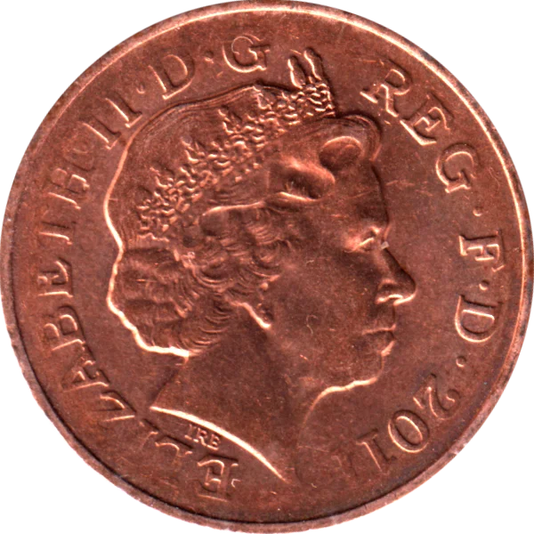 2 pence, 2011 Obverse
