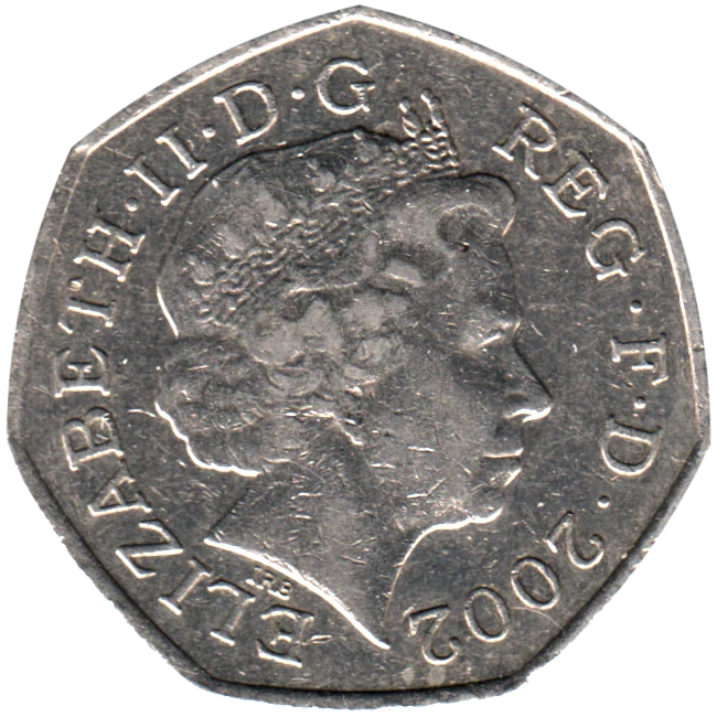 50 pence, 2002 Obverse