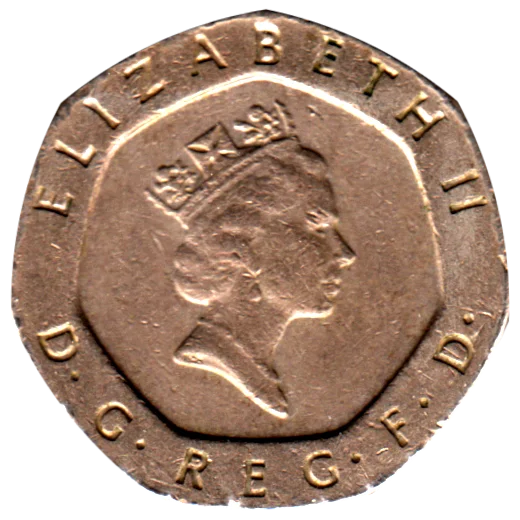 20 pence, 1990 Obverse