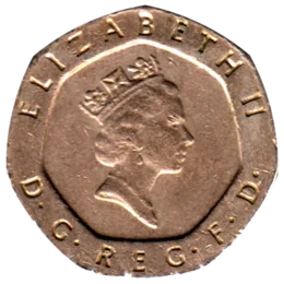 Preview 20 pence, 1990 obverse