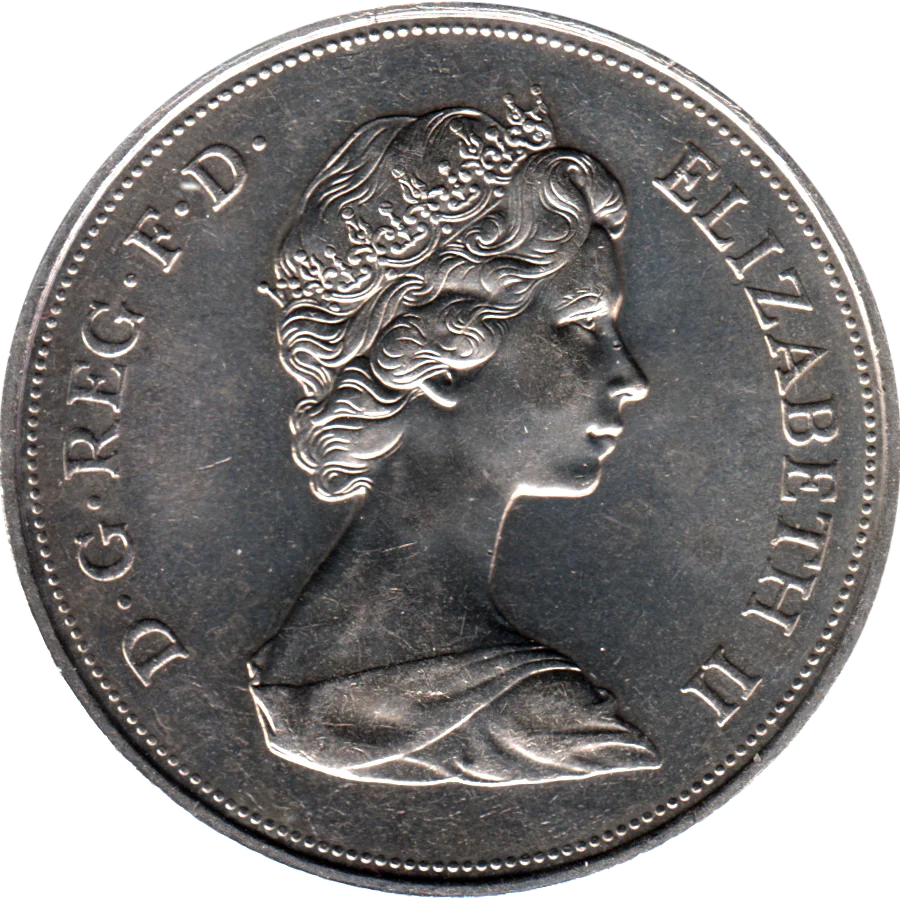 25 pence, 1972 Obverse