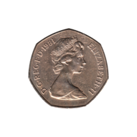 Preview 50 pence, 1981 obverse