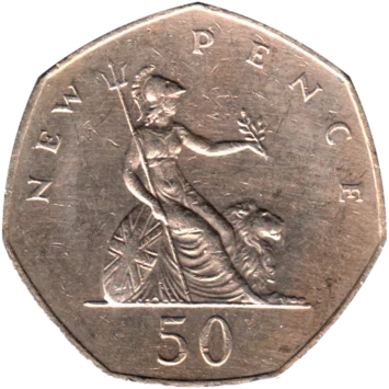 Preview 50 pence, 1981 reverse