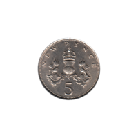 Preview 5 pence, 1971 reverse