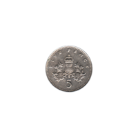 Preview 5 pence, 1990 reverse