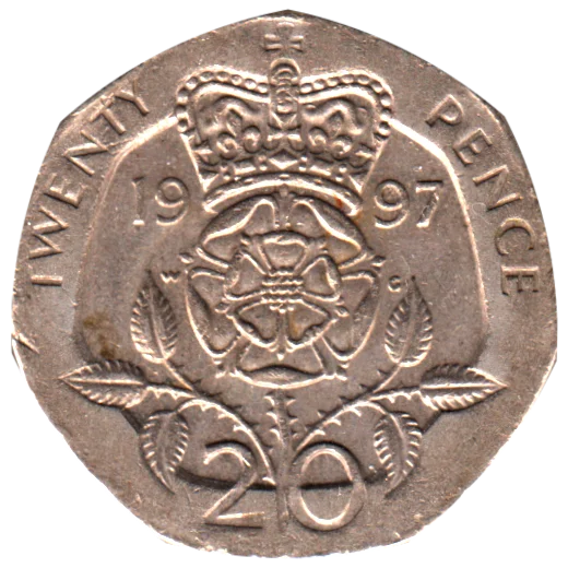20 pence, 1997 Reverse