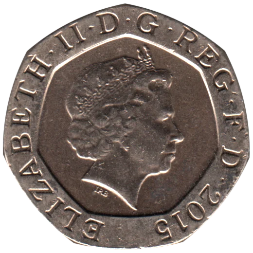 20 pence, 2015 Obverse