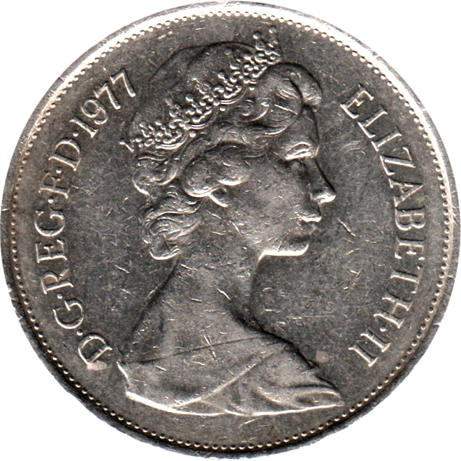 10 pence, 1977 Obverse