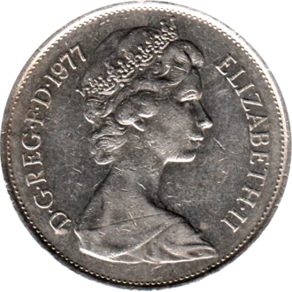 Preview 10 pence, 1977 obverse