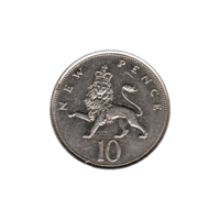 Preview 10 pence, 1977 reverse