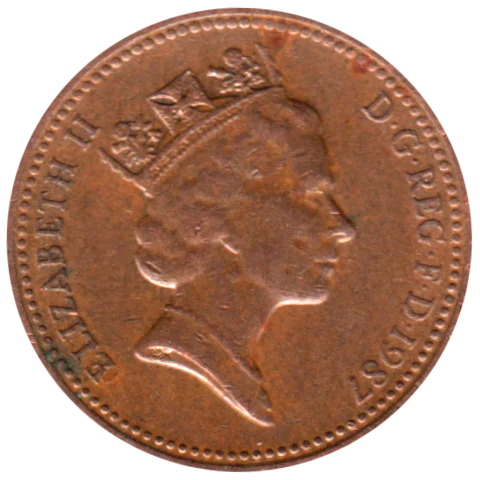1 penny, 1987 Obverse