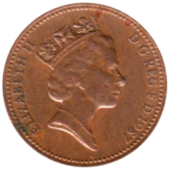 Preview 1 penny, 1987 obverse