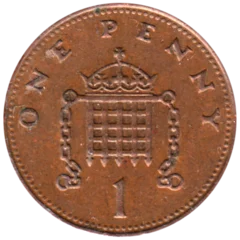 Preview 1 penny, 1987 reverse