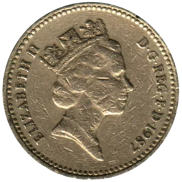 Preview 1 Pound, 1987 obverse