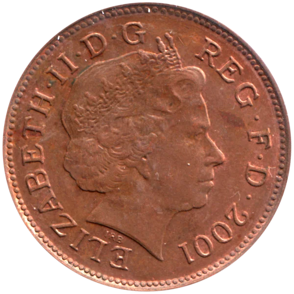 2 pence, 2001 Obverse