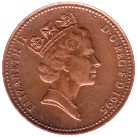 1 penny, 1995 Obverse