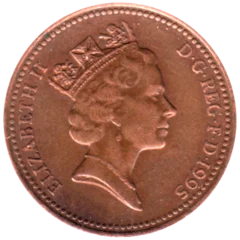 Preview 1 penny, 1995 obverse