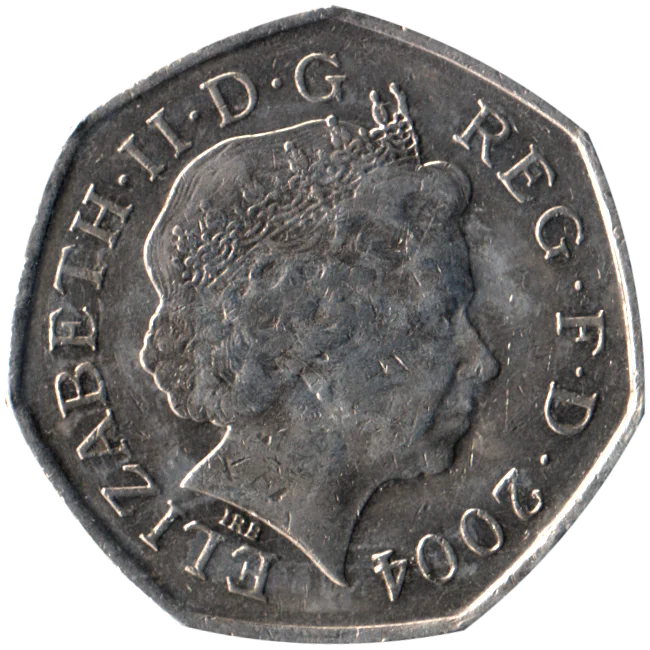 50 pence, 2004 Obverse