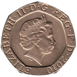 Preview 20 pence, 2010 obverse
