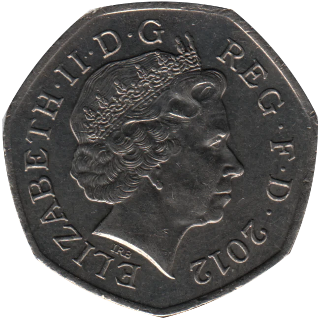 50 pence, 2012 Obverse