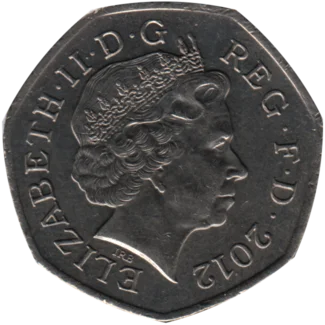 Preview 50 pence, 2012 obverse