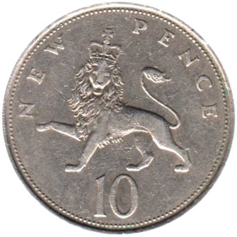 Preview 10 pence, 1969 reverse