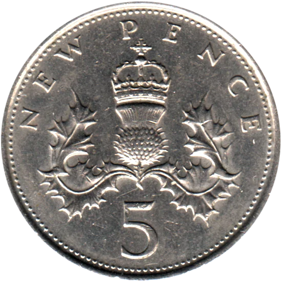 5 pence, 1978 Reverse