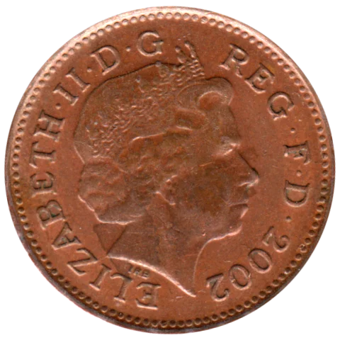 1 penny, 2002 Obverse