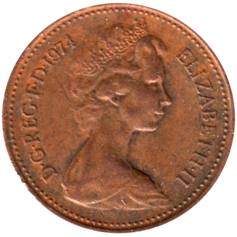1 penny, 1974 Obverse