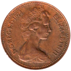 Preview 1 penny, 1974 obverse
