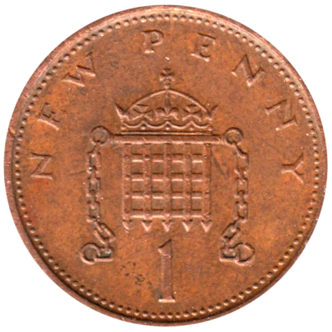 1 penny, 1974 Reverse