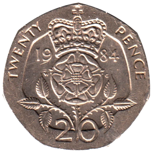 20 pence, 1984 Reverse