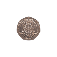 Preview 20 pence, 1984 reverse