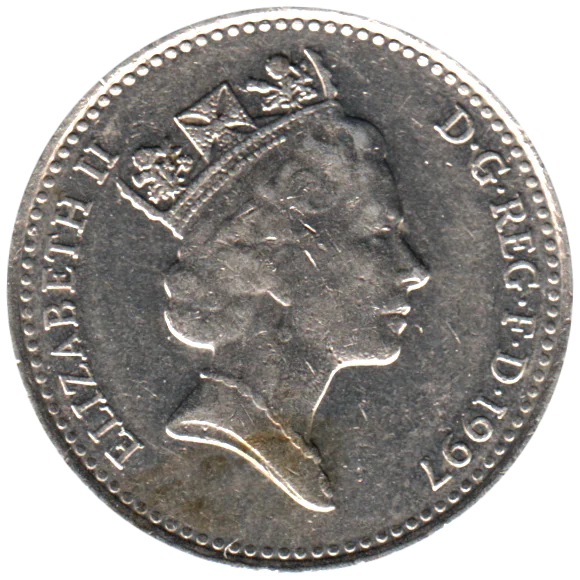10 pence, 1997 Obverse