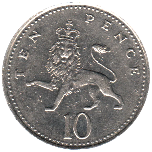 10 pence, 1997 Reverse