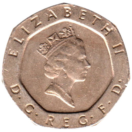 20 pence, 1991 Obverse