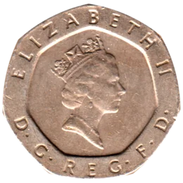 Preview 20 pence, 1991 obverse