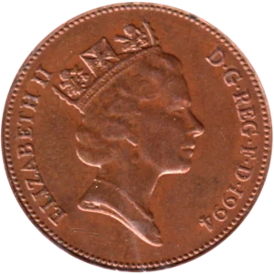 Preview 2 pence, 1994 obverse