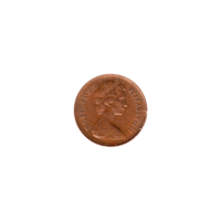 Preview ½ penny, 1975 obverse