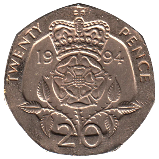 20 pence, 1994 Reverse