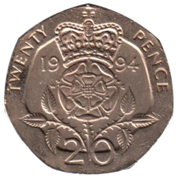 Preview 20 pence, 1994 reverse