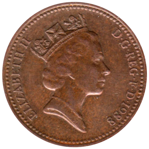 1 penny, 1988 Obverse