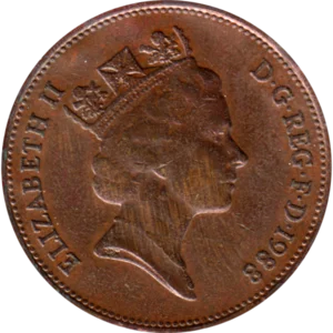 Preview 2 pence, 1988 obverse