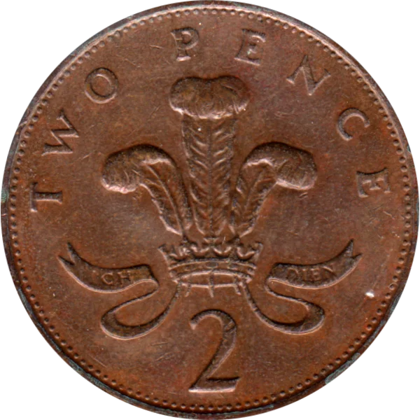 2 pence, 1988 Reverse
