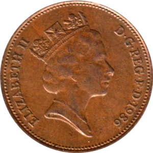 Preview 2 pence, 1986 obverse