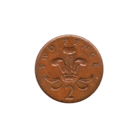 Preview 2 pence, 1986 reverse