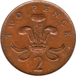 Preview 2 pence, 1986 reverse